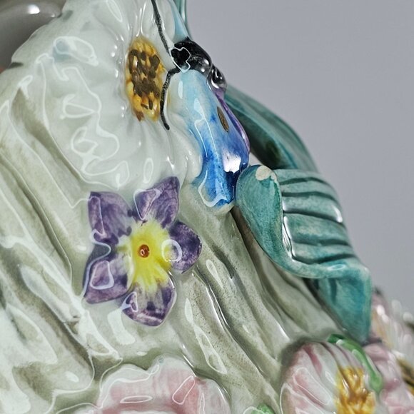 Vintage Fitz & Floyd Woodland Spring Chipmunk Squirrel Small Canister Jar *Chip* - Picture 8 of 10